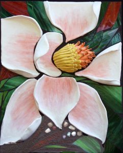 Marjorie Hoffman • <em>Magnolia</em> • Mosaic • 18“×22“ • $900.00