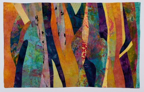 Barbara Behrmann • <em>Autumn Harvest</em> • Fabric (mostly hand-dyed) • 37“×23“ • $765.00