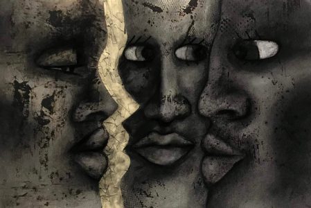Chelsea Whelham • <em>Breathing Space</em> • Collograph print, charcoal • 26“×17“ • $100.00
