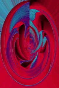 Nancy Ridenour • <em>Red Rose Solarized</em> • Archival print on canvas • 16“×20“ • $150.00