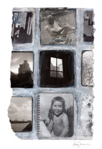 Kathy Morris • <em>Dad-Window-City</em> • Mixed media/digital print • 13“×19“ • $150.00<a class="purchase" href="mailto:kathy@kathymorris.net?subject=Inquiry about Dad-Window-City" target="_blank">Contact</a>