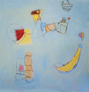 Ethel Vrana • <em>Child's Play</em> • Oil on canvas • 36“×36“ • $1,240.00<a class="purchase" href="https://state-of-the-art-gallery.square.site/product/ethel-vrana-child-s-play/508" target="_blank">Buy</a>
