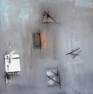 Ethel Vrana • <em>White, Black, Grey and Pink</em> • Oil on canvas • 36“×36“ • $1,240.00<a class="purchase" href="https://state-of-the-art-gallery.square.site/product/ethel-vrana-white-black-grey-and-pink/502" target="_blank">Buy</a>